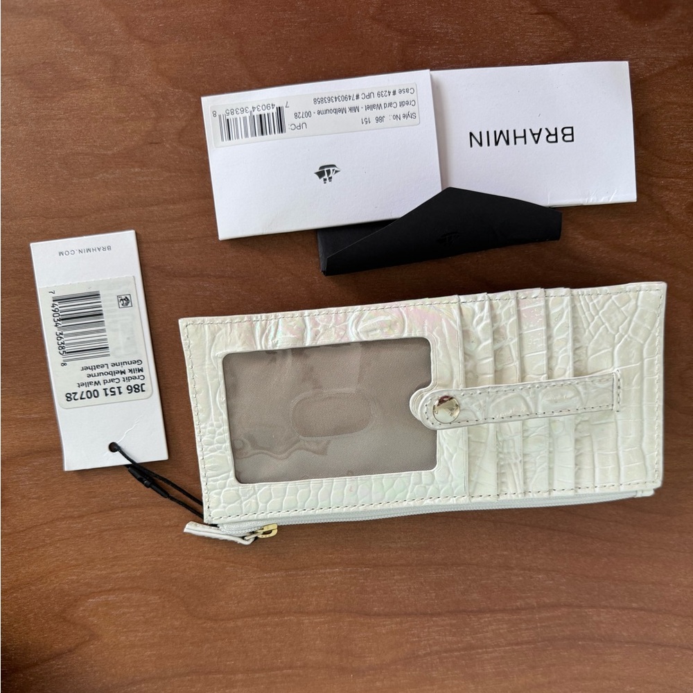 Brahmin Credit Card Wallet in Melbourne Milk Color